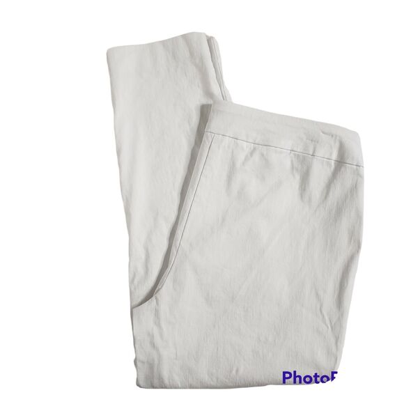 JM Collection Women Pants Petite Large PL Ankle Skinny Pull On Embellished White - Picture 3 of 11